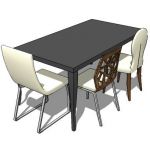 Phil high gloss table,accento chair,sophia side ch...