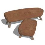 The Pig Bench and Foot Stool by Steuart Padwick. &...