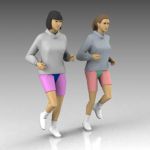 Female joggers