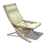 Foldable lounge chair with canvas upholstered foam...