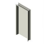 Doors BIM object Metal Frame Metal Door Blank Hard...