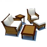 Traditional Outdoor set 01 includes 2 seater sofa,...