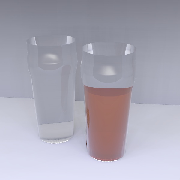 Low-poly beer glasses. 