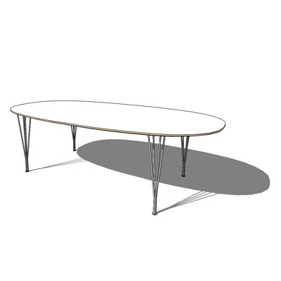 B612, Super Ellipse table by Fritz Hansen, The ser.... 