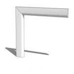 46mm wide bullnose architrave kit - 1 component, p...