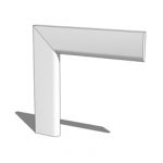 70mm wide bullnose architrave kit - 1 component, p...
