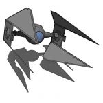 Imperial Tie Interceptor. Based on the Star Wars m...
