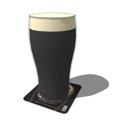 Pint glass of Guinness - cheers!. 