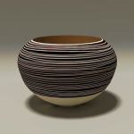 Turned wooden bowl by German artist, Christoph Fin...