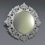 Silver Leaf Round Romantico 
Mirror.