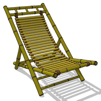 Foldable bamboo outdoor chair. 