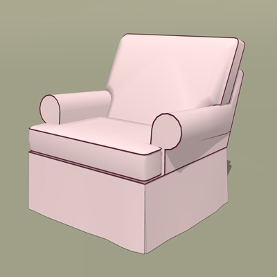 This is the Marlowe Rocker and Ottoman set in pink.... 