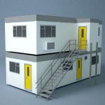Portable buildings configured as a classroom/offic...