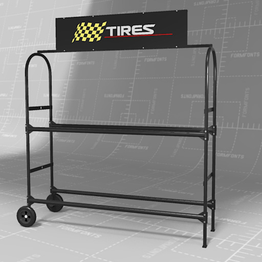 This set includes de rack and a 
generic tire.. 