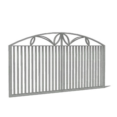 Metal entrance gates to protect from intruders. 