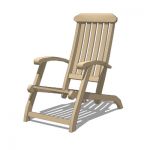 Folding wooden garden chair for relaxing with a dr...