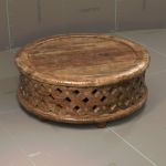 West Elm Carved Wood Table. Revit Version Added.
