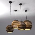A set of four Jupiter Galilean moon lamps, made fr...