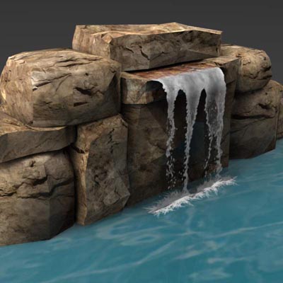 Waterfalls 1 3D Model - FormFonts 3D Models & Textures