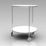 IKEA Strind side table in white with nickel plated...