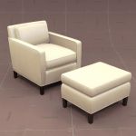 Crate & Barrel Vaughn Chair and 
Ottoman.