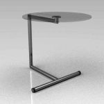 Arthe table by Cor. 50cm dia glass top in two heig...