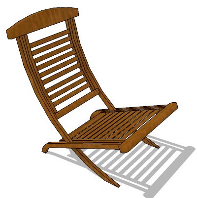Foldable Indonesian teak chair for poolside
beach. 
