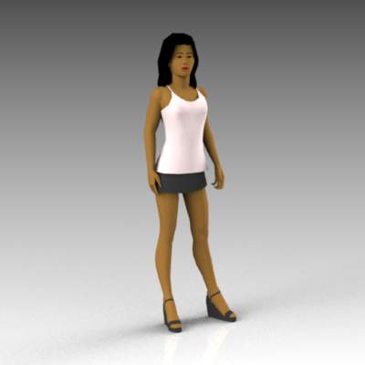 Standing female figure. 