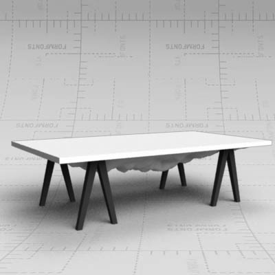 Slab Table by Snarkitecture. Constructed from wood.... 
