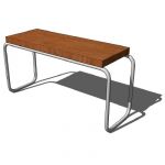 IKEA small table Svansbo, chrome and wood