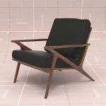 Crate and Barrel Cavett Leather Chair