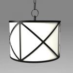 Olsen metal-bound fabric drum 
pendant lamp from ...