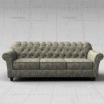A 7ft sofa in a variety of coverings...floral fabr...