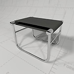 Leather Footstool<br>Revit Render 
Ready<...