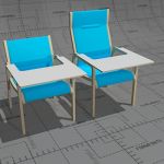 Kari XY easy chairs, frame form pressed birch or b...