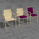Plus series chairs, frame solid birch or oak, seat...