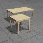 Kari P2HM tables, legs bent birch or beech plywood...
