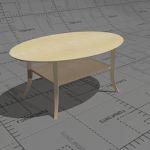 Vicky coffee tables, round and oval, frame solid b...
