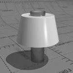 Innolux Modern Art table lamp, base transparent ac...