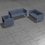 Cubis lounge seating, legs chromed aluminium, fram...