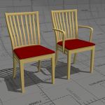 Kaprifol dining chair, frame birch, seat upholster...