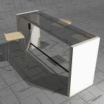 The Chat desk. Can be used for meetings or as a di...