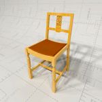 Oak Dining Chair, Revit Render 
Ready. Other form...
