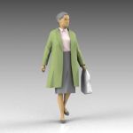 Elderly woman walking