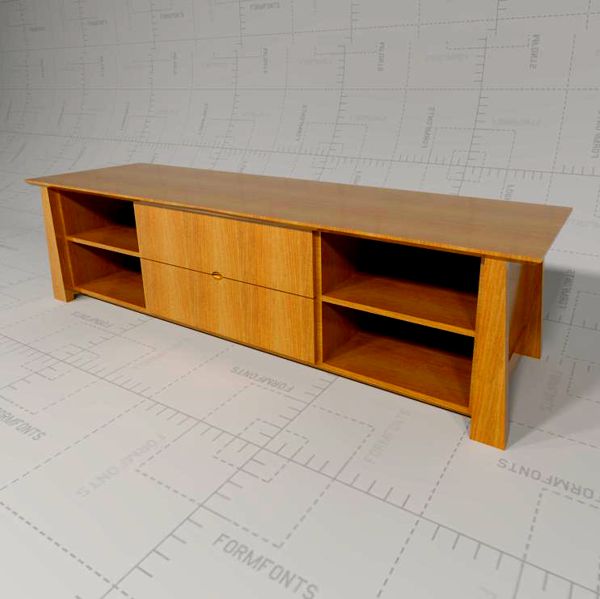 Arts and Crafts style Media 
Console<br><.... 
