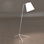 Angle Pewter Floor Lamp