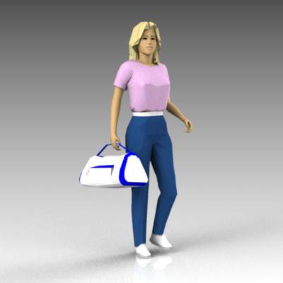 Females carrying bags. 