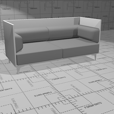EJ 400 ApoLuna Box low sofa Model - FormFonts 3D Models & Textures