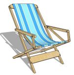 Foldable deck chair with pvc seat
