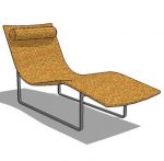 Wicker finished lounge chair with steel legs
for ...